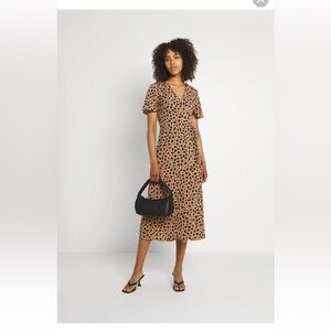 Never Fully Dressed Leopard Print Zsa Zsa midi wrap dress